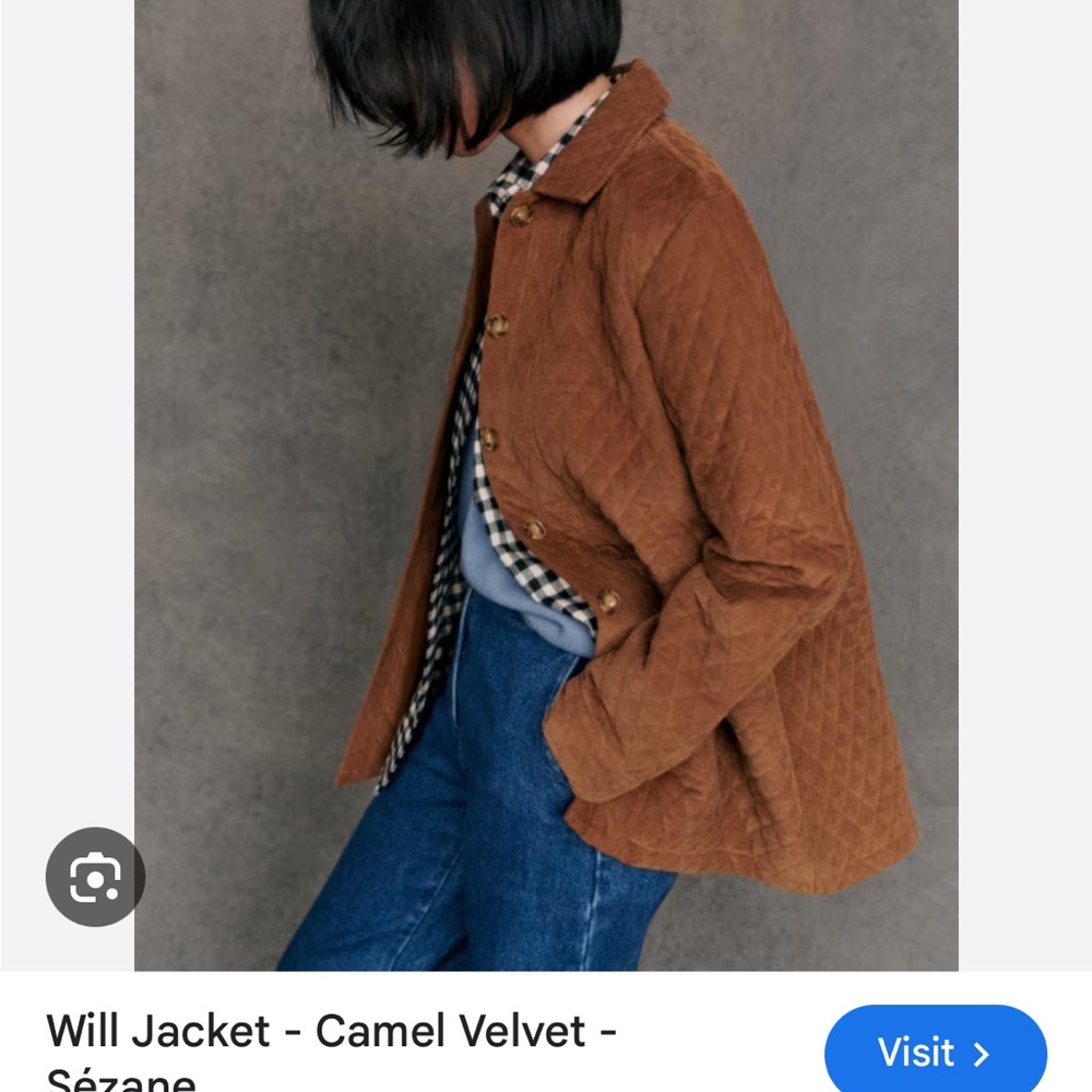 Sezane Brown Quilted Utility Jacket - image 3